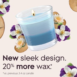 Glade 1-Wick Scented Candle Jar, 2in1 Moonlit Walk & Wandering Stream, Air Freshener Infused with Essential Oils, 4.08 Oz, 2 Count