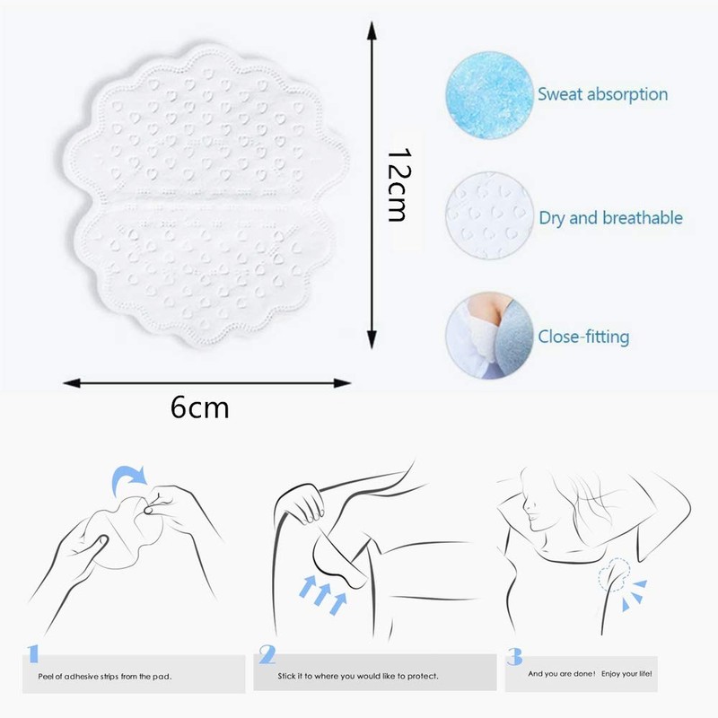 30Pcs Underarm Sweat Pads Perspiration Pads Disposable Armpit Pads Perspiration