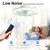 AQUBT Ceiling Fans with Lights and Remote, 20" Modern Low