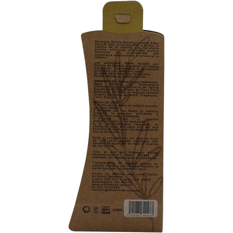 Arbol Verde Shampoo Sólido Engrosador y Reestructurante 50gr.