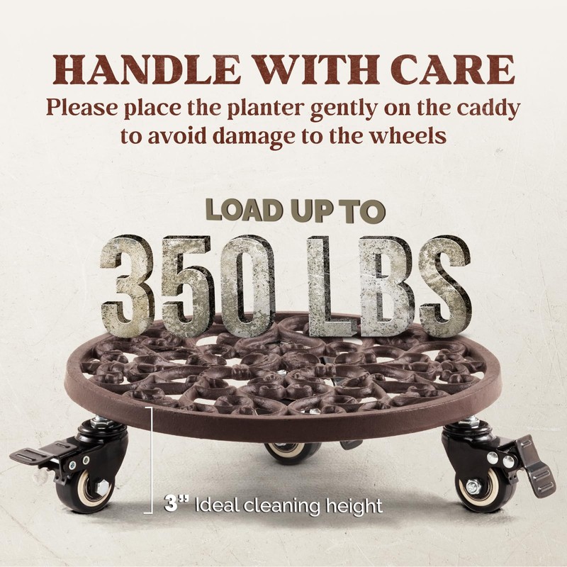 IDZO Capacity 350 lbs Plant Caddy with Wheels Heavy Duty