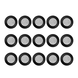15 PCS Screen Hose Washer Filter Pressure Shower Head Washer Gasket Stainless Steel Seal O Ring Hose Net Shower Head Washer with 40 Mesh for 1/2 Inch Water Faucet Shower Garden Hose Connector