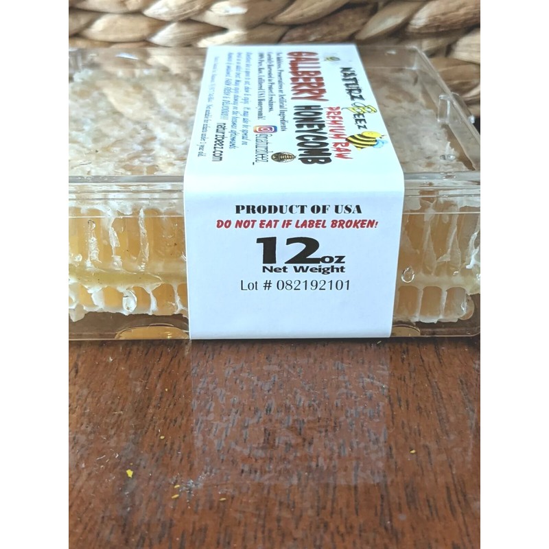 NATURZ BEEZ PREMIUM HONEYCOMB CLOVER COMB 14oz 400g 100% PURE