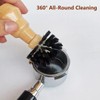 AIMALL Espresso Machine Cleaning Brush, 360° Omni-Directional Portafilter Brush, Ergonomic