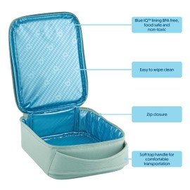 Smash 20897 Basic Insulated Lunch Bag, Fabric, Green