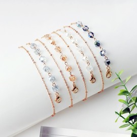 Crystal Line Premium Mask Strap Glasses Strap Disposable Mask Fashion Necklace Glasses Necklace Mask Necklace Aurora 4ea