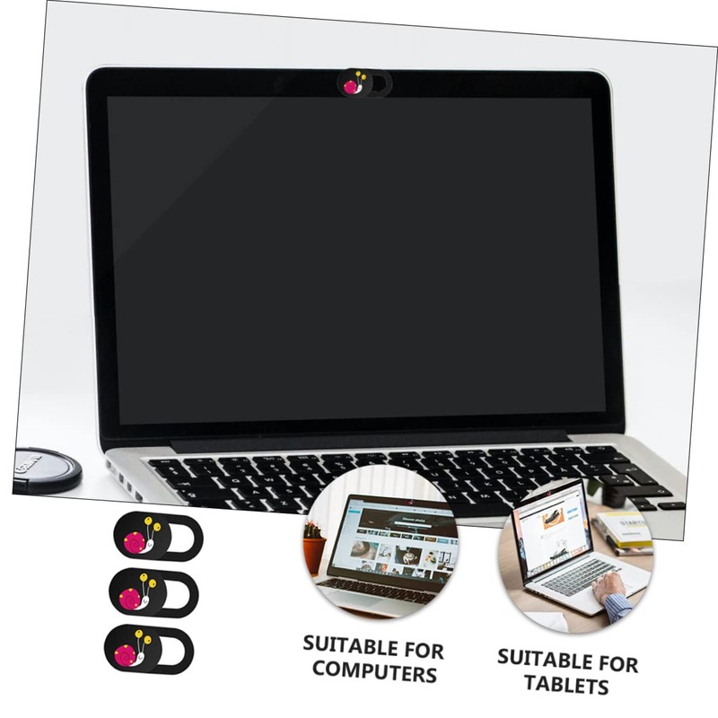 jojofuny 3pcs Ultra-Thin Cartoon Webcam Cover Stickers for Laptop Tablet