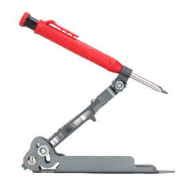 Okuyonic Multifunctional Scribing Tool, Small, Easy to Use, Grey Red Exterior Anodizing Treatment, Scribing Contour Gauge for School to Building