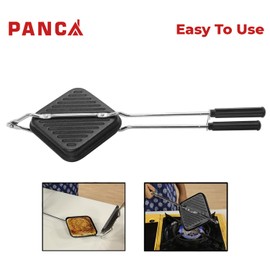 PANCA Non-stick Gas Toaster Sandwich Maker | Regular Grill Sandwich Maker - Black