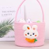 DIYASY Easter Basket for Kids, Woven Bunny Eggs Basket with