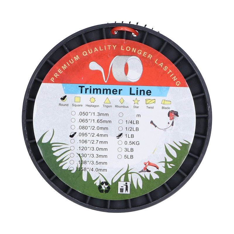 MUNEFE 2.4mm Trimmer, Round Nylon String, 1LB Round Heavy Duty