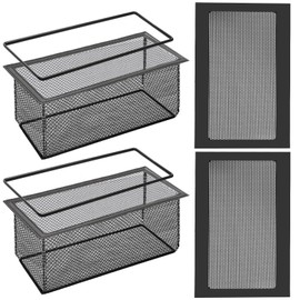 2+2Pack Floor Vent Screen Net 4×10 in, Windspeed 2 Air Vent Filter Mesh Catcher with 2 Magnetic Vent Mesh Air Vent Filters for Home Floor Vent Covers Trap Keeps Bugs, Coins, Pet Hair, Food Out