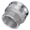 Aluminum Type AR Camlock Fitting, 4" Male Camlock x 3"