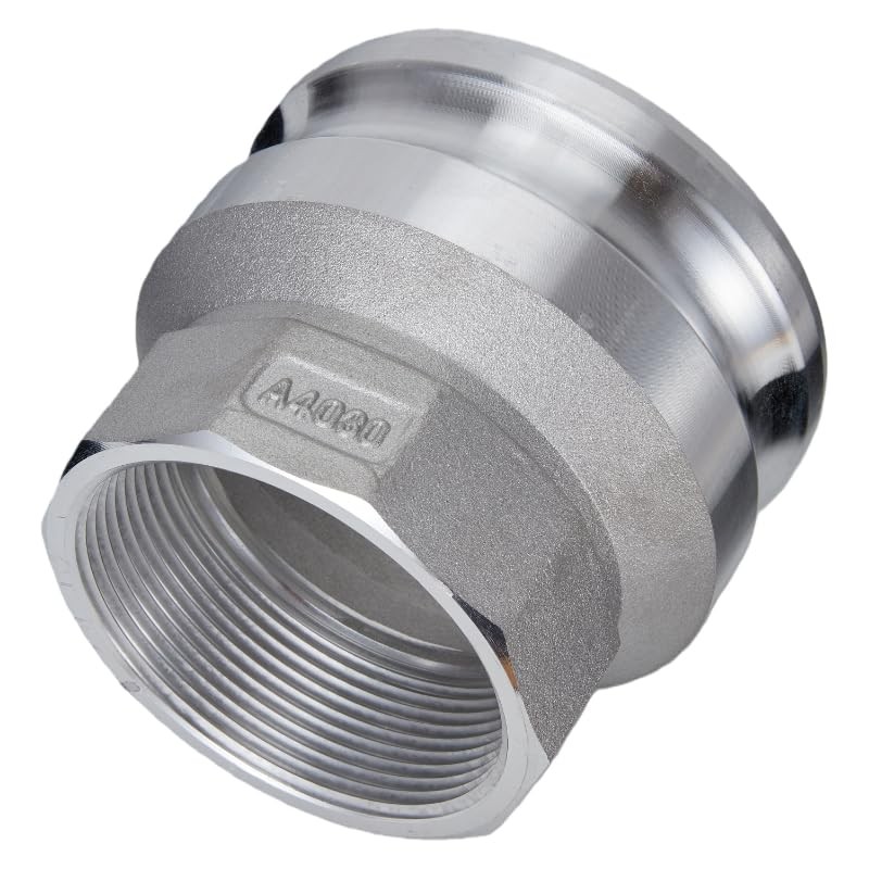 Aluminum Type AR Camlock Fitting, 4" Male Camlock x 3"