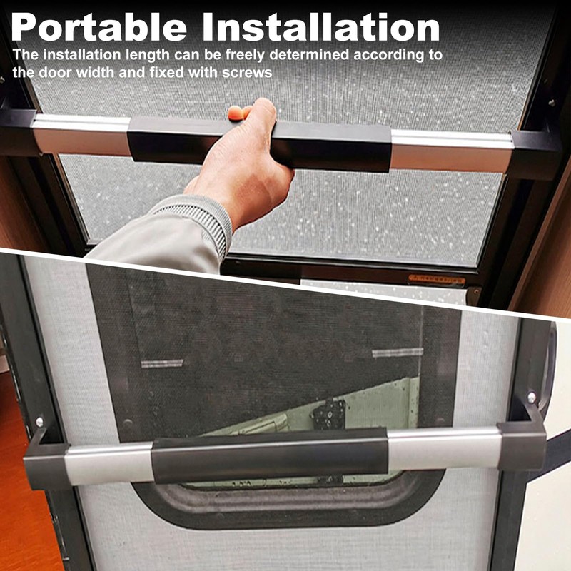 Blueshyhall RV Screen Door Handle Grab Bar Adjustable from 21"