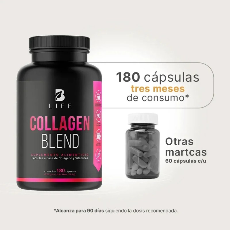Colágeno Hidrolizado 90 Caps Collagen Blend B Life