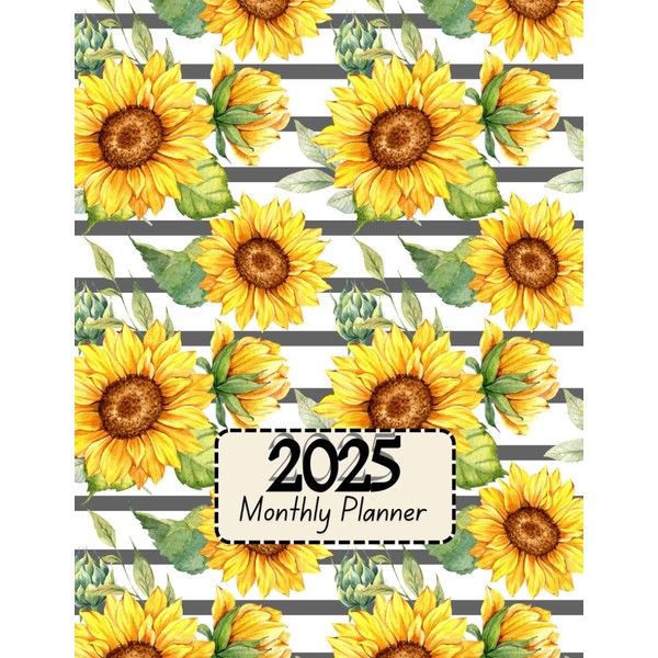 One year calendar 2025 monthly planner: (January 2025 through December