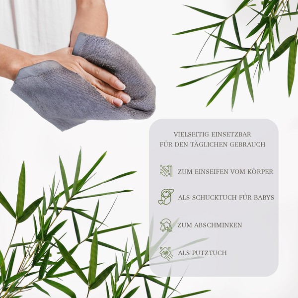 S8 Bamboo Wash Cloth, Set of 3, 100% Bamboo, Extra