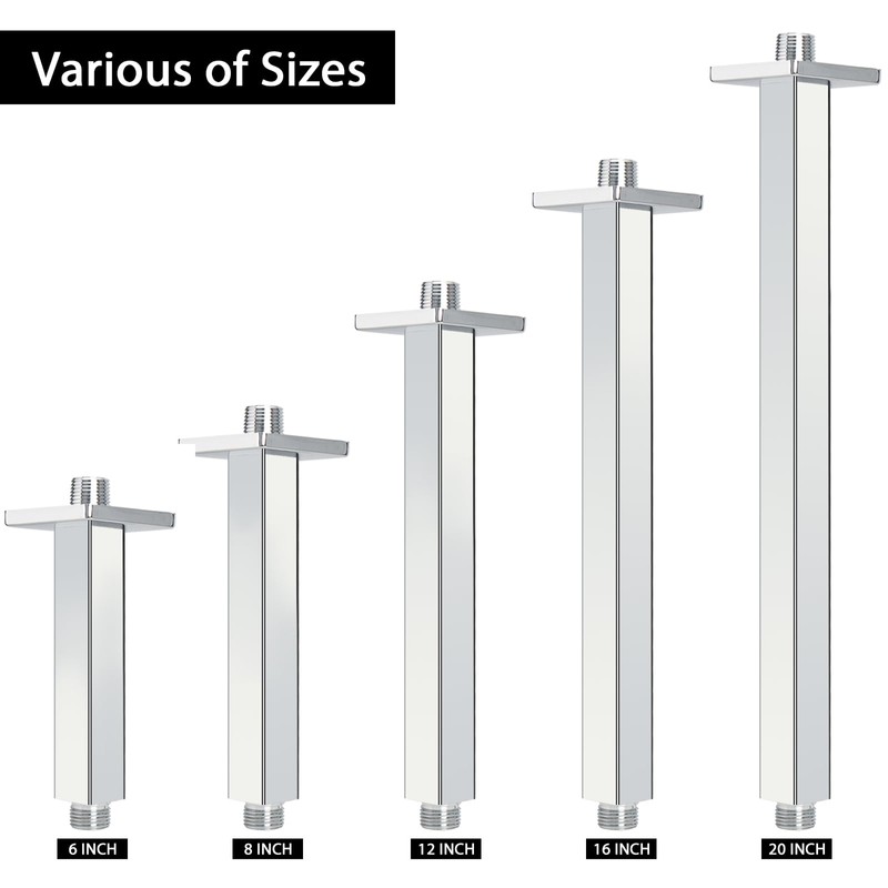 NearMoon Ceiling Mounted Shower Arm With Flange, Universal Connection 1/2