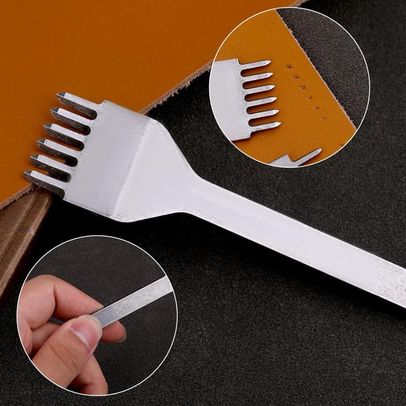 4PCS 4mm 1/2/4/6 Prong DIY Diamond Lacing Stitching Chisel Set