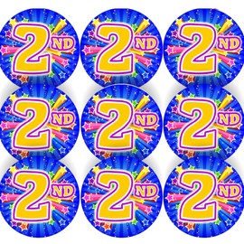 144 2nd Place Sports Day Star Stickers - School themed teacher reward stickers - Size 30mm