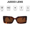 JUDOO Retro Rectangle Sunglasses for Women Fashion Oval Lenses Pink