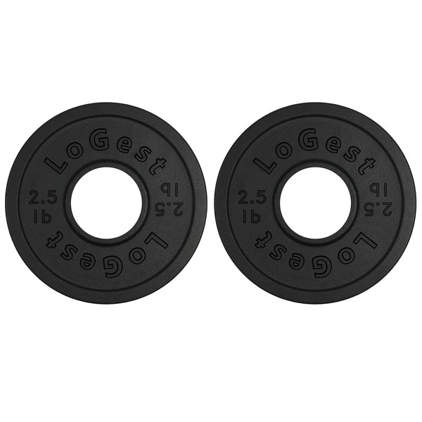 Logest Pair Olympic Plates - Barbell Weights Set of 2 Weight Plates for Olympic Bars Perfect for Strength Training Plates Exercise Balance Increase Available in 2.5LB 5LB 10LB Weight Plate