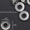 INCONTESTA 50 Pack 3/8-16 Serrated Flange Hex Lock Nuts, 304