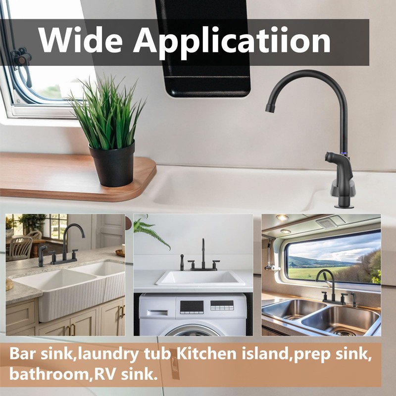 GBBNE Kitchen Faucet with Sprayer 2 Handle Kitchen Sink Faucets