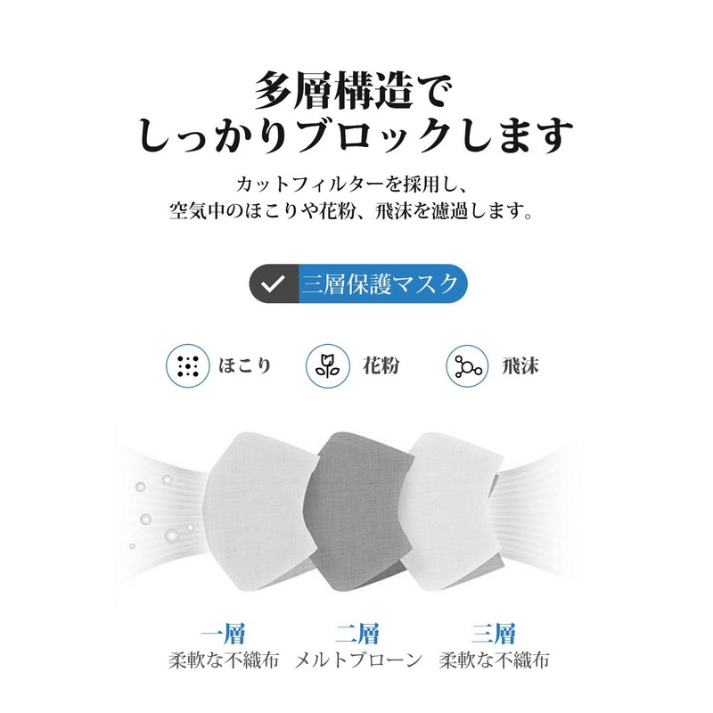 [TOWABOX] マスク カラー 不織布 使い捨てマスク 不織布マスク ダブルワイヤーマスク 男女兼用マスク 大人マス PL保険加入済み