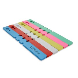 MUXHEL 1200 Pcs Plastic Waterproof Tree Tags, 8.2"x0.8" Mix Color Plant Labels, Adjustable Wrap Plant Hanging Tags Nursery Garden Labels for Outdoor Garden Plants and Garden Potted Plants