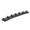 3 Pcs Chassis Deflector Universal Black Rear Lip Shark Fin