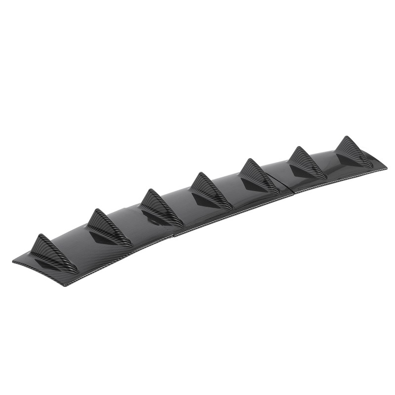 3 Pcs Chassis Deflector Universal Black Rear Lip Shark Fin