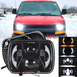 Unbranded For Chevy Express 1500 2500 3500 G10 G20 Astro Cargo Van 5x7" 7x6" Led Headlight
