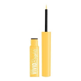 Delineador líquido NYX Professional Makeup Vivid Brights Nyx Professional Makeup Vivid Brigts Liquid Liner Blue Thang color had me at yellow con acabado mate
