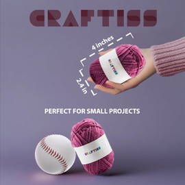 CRAFTISS 30 of 20g/0.7Oz Acrylic Yarn Mini Skeins - 1300 Yards of Soft Yarn for Crocheting and Knitting Craft Project, Assorted Starter Crochet Bulk Kit for Adults and Kids