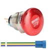 Apiele 22Mm Metal Emergency Stop Push Button Switch Latching 12V-250V