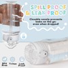 OLDLEY 12oz Kids Motivational Water Bottle, Silicone Straw, Leak-Proof Tritan