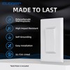 ELEGRP Single Pole Decors Light Switch with Screwless Plate, 15A