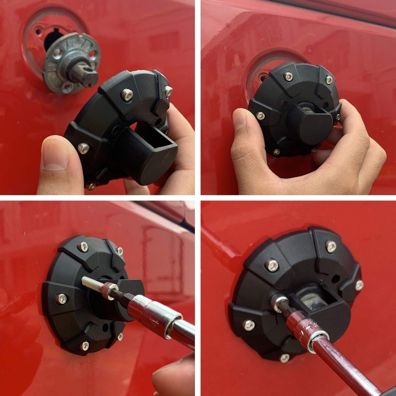 Voodonala Cubierta de base de antena de radio Jeep para