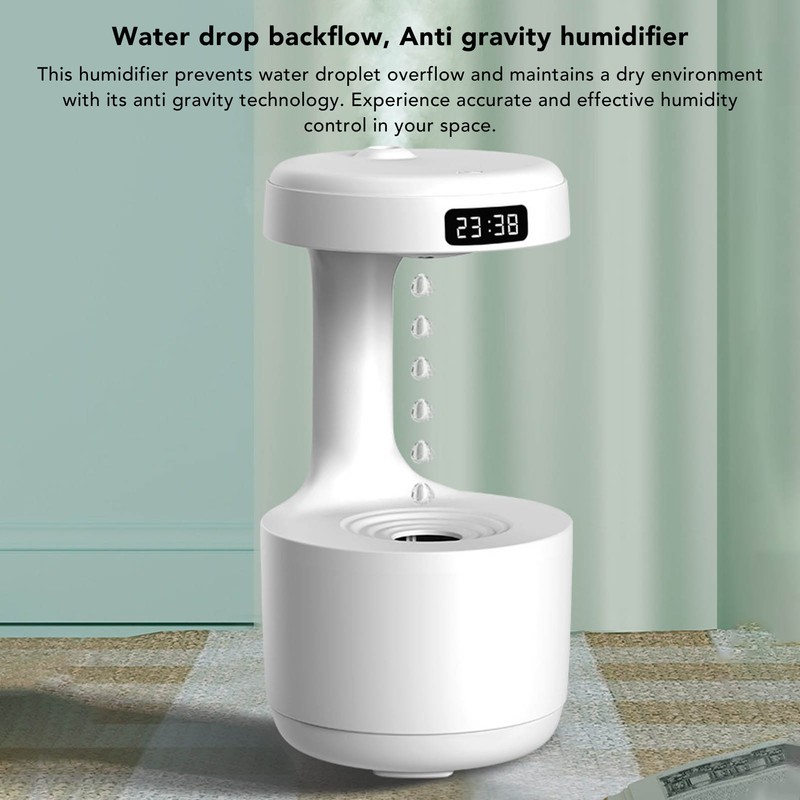 Anti Gravity Humidifier Water Drop Humidifier Quiet Operation Fine Misting
