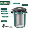 Miiepls Coffee Canister Airtight Stainless Steel 1.8 L, Vacuum Coffee