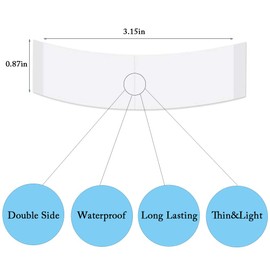 Kalolary Pack of 36 Lace Front Walker Tape Blue Liner Lace Front Support Tape Hair Extensions Replacement Tape for Hair Extensions Wigs and Hairpieces C Contour (White)