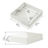 Zadery White 4 Packs 3.5" Pyramid Fence Post Caps, PVC