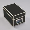 Black storage box for CDs and photos, practical, by Semikolon