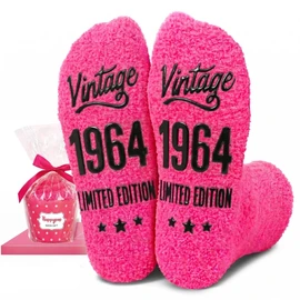 HAPPYPOP 61st Birthday Gifts for Women - 1964 Birthday Gifts Ideas, Best Gift for 61 Year Old Woman, Socks for 61 Year Old