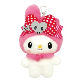 Nakajima Corporation Sanrio Characters Pink Black Party Flat Pouch My Melody 205315-25 H 19.5 x W 11.5 x D 5.5 cm