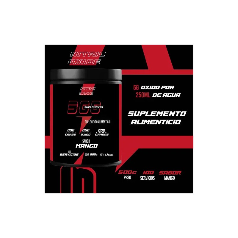 Oxido Nitrico 500gm 300 Suplements 100 Servicios