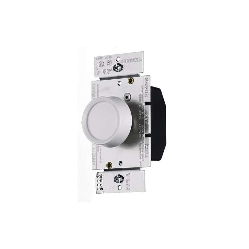 Bryant Electric RD600PDK Lighting Controls, Rotary Dimmers, White/Ivory