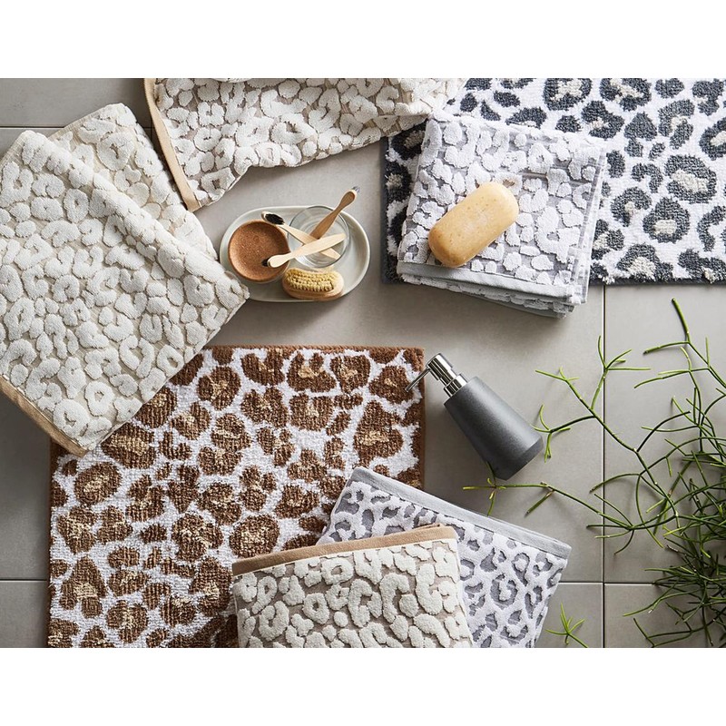 Allure Leopard Bath Sheet, 100% Cotton, Luxury Jacquard Print, Soft